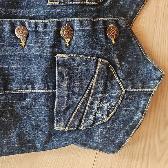 Reitmans Western Denim Halter Crop Top Vest Shirt, XS - Picture 3 of 12